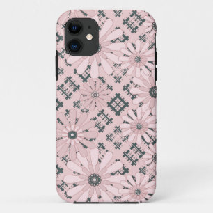 Seamless abstract modern chequered plaid floral Case-Mate iPhone case