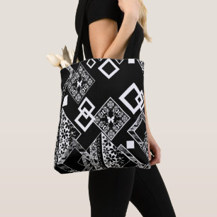 Seamless abstract modern ornamental decor pattern tote bag