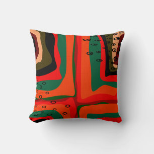 Seamless abstract modern retro colours pattern ora cushion