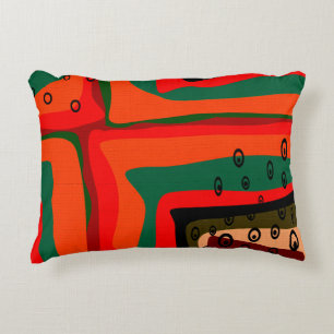 Seamless abstract modern retro colours pattern ora decorative cushion