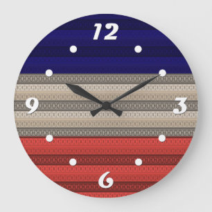 Seamless abstract ornamental decor retro vintage  large clock