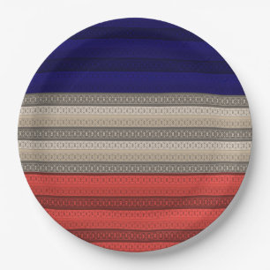 Seamless abstract ornamental decor retro vintage paper plate