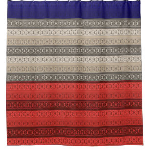 Seamless abstract ornamental decor retro vintage shower curtain