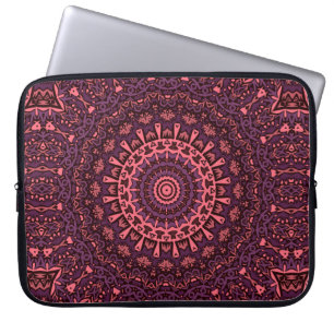 Seamless abstract ornamental mosaic kaleidoscope p laptop sleeve