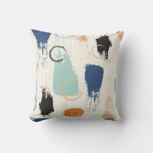 Seamless abstract pastel brush strokes pattern bac cushion