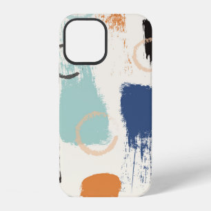 Seamless abstract pastel brush strokes pattern bac iPhone 12 case