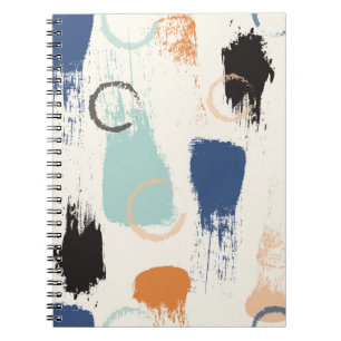 Seamless abstract pastel brush strokes pattern bac notebook