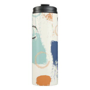 Seamless abstract pastel brush strokes pattern bac thermal tumbler