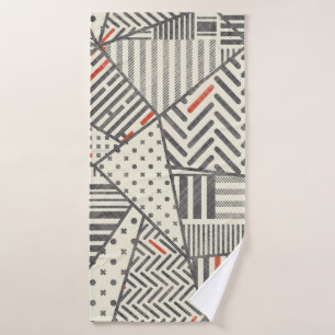 Seamless abstract patchwork in retro colours. Endl Bath Towel