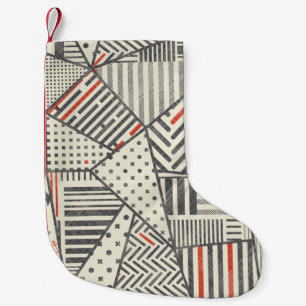 Seamless abstract patchwork in retro colours. Endl Small Christmas Stocking