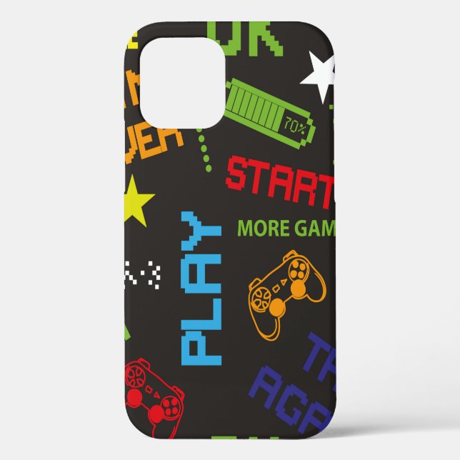 seamless abstract pattern in pixel game style. Wit Case-Mate iPhone Case (Back)