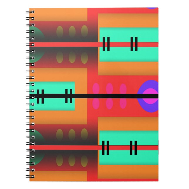Seamless Abstract Pattern Notebook (Front)