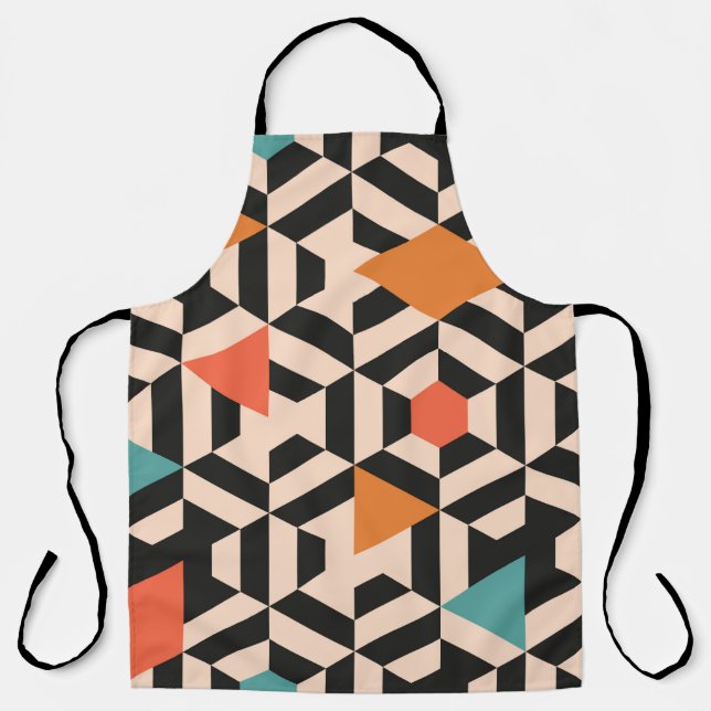 Seamless abstract pattern of geometric shapes. Geo Apron (Front)