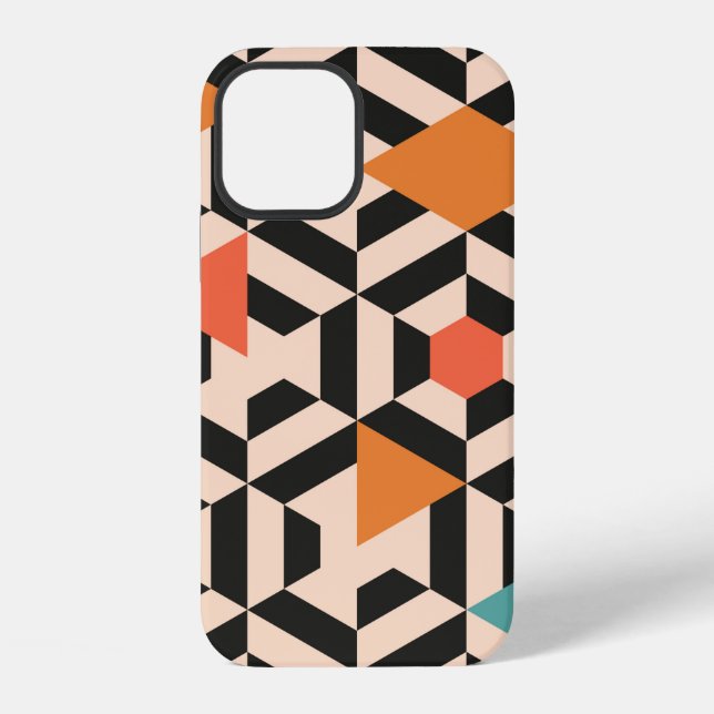 Seamless abstract pattern of geometric shapes. Geo iPhone Case (Back)