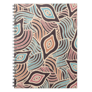 Seamless abstract pattern with the image of geomet notebook