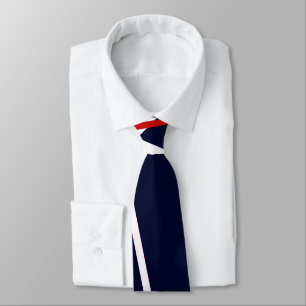 Seamless Abstract Red and White Stripes on A Blue Tie