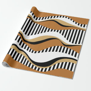 Seamless abstract stripes, wave with colorful amor wrapping paper