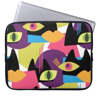 Seamless abstract Vintage pattern with abstract sh Laptop Sleeve
