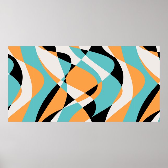 Seamless abstract waves pattern. Gorgeous seamless Poster (Front)