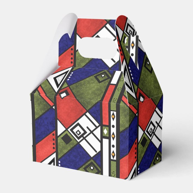 Seamless african ethno traditional texture pattern favour box (Front Side)