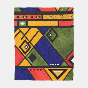 Seamless african ethno traditional texture pattern fleece blanket