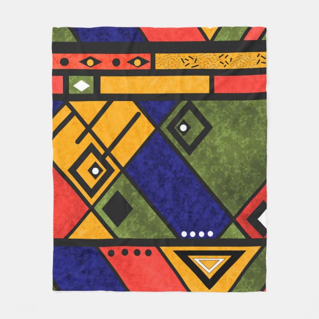 Seamless african ethno traditional texture pattern fleece blanket (Front)