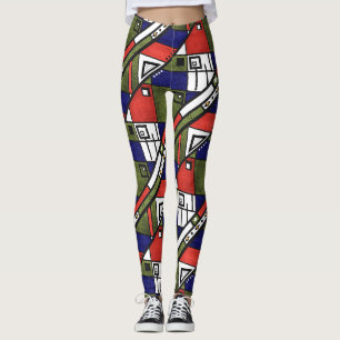 Seamless african ethno traditional texture pattern leggings