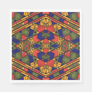 Seamless african ethno traditional texture pattern napkin