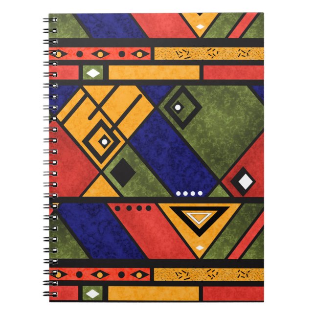 Seamless african ethno traditional texture pattern notebook (Front)