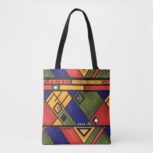 Seamless african ethno traditional texture pattern tote bag (Front)