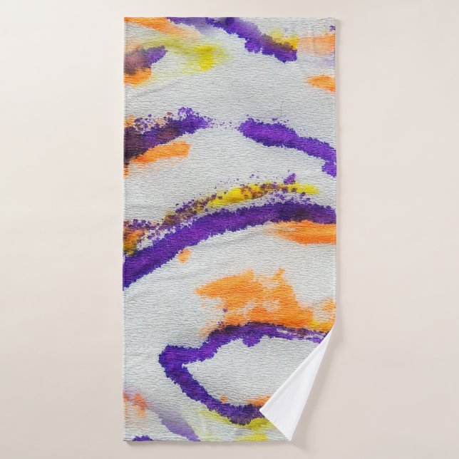 Seamless animal zebra. Dirty art pattern. Abstract Bath Towel (Bath Towel)