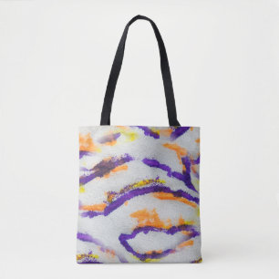 Seamless animal zebra. Dirty art pattern. Abstract Tote Bag