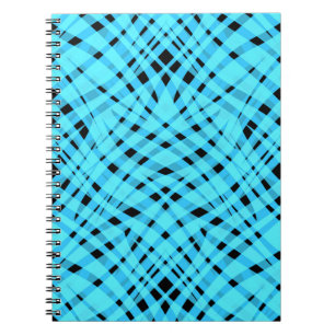 Seamless animal zebra tiger skin fur abstract blue notebook