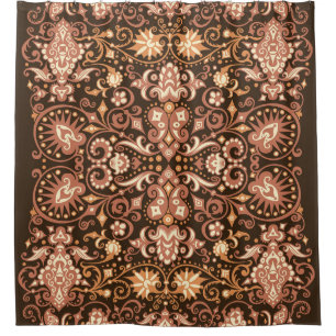 Seamless Arabesque Floral Pattern. Art Deco Style  Shower Curtain