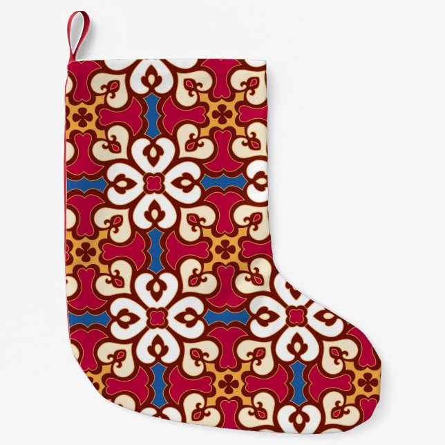 Seamless arabic pattern - based on ottoman traditi small christmas stocking (Front)