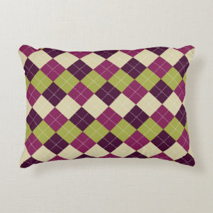 Seamless argyle pattern. Diamond shapes background Decorative Cushion