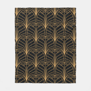 Seamless Art Deco Pattern. Vintage minimalistic ba Fleece Blanket