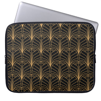 Seamless Art Deco Pattern. Vintage minimalistic ba Laptop Sleeve
