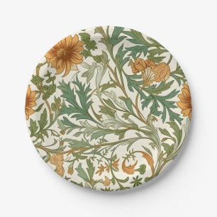 Seamless Arts and Crafts style repeating pattern Paper Plate