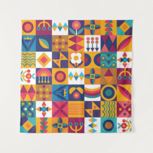Seamless background design modern art tapestry
