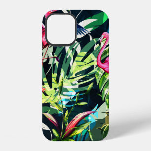 Seamless background floral pattern. Tropical leave iPhone 12 Case