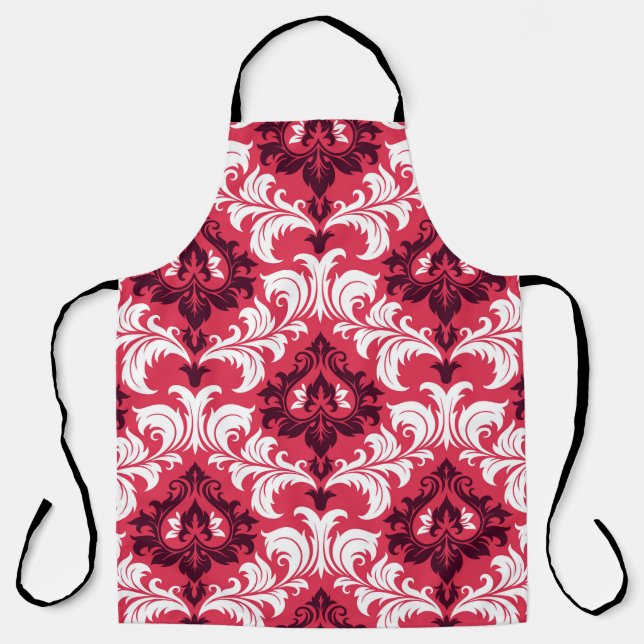 Seamless background from a floral ornament, Fashio Apron (Front)