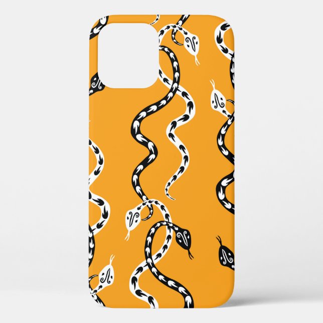 Seamless background of creeping decorative snakes Case-Mate iPhone case (Back)