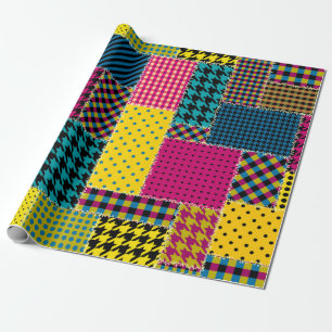 Seamless background pattern. Geometric patchwork p Wrapping Paper