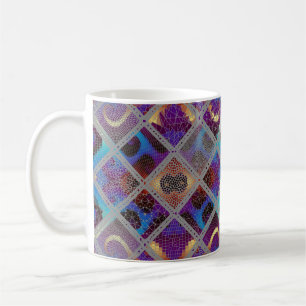 Seamless background pattern. Mosaic art pattern ba Coffee Mug
