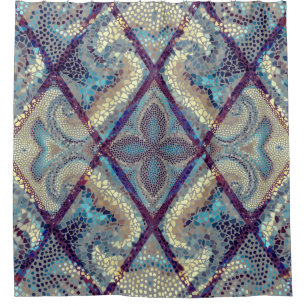 Seamless background pattern. Mosaic art pattern of Shower Curtain