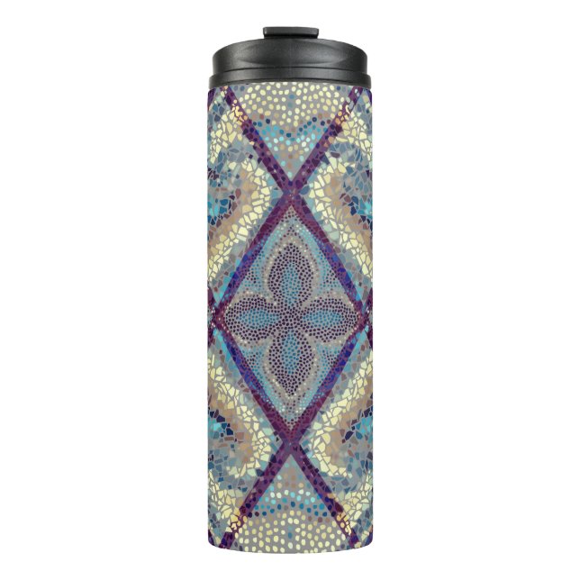Seamless background pattern. Mosaic art pattern of Thermal Tumbler (Front)
