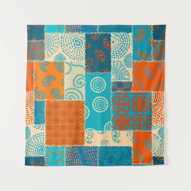 Seamless background pattern. Patchwork pattern in  Tapestry (Front)