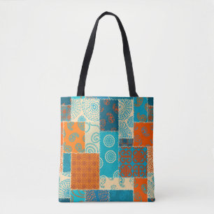 Seamless background pattern. Patchwork pattern in  Tote Bag