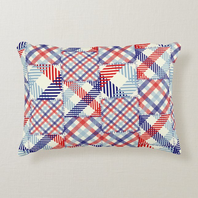 Seamless background pattern. Patchwork pattern of  Decorative Cushion (Front)